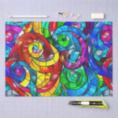 虹色エレガントステンドグラス模様 薄葉紙 (クラフト)