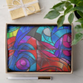 虹色エレガントステンドグラス模様 薄葉紙 (ギフト)