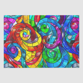 虹色エレガントステンドグラス模様 薄葉紙