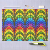 虹色エレガントステンドグラス模様 薄葉紙 (クラフト)