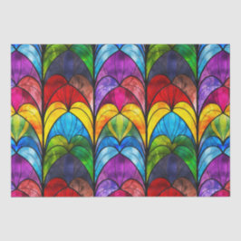 虹色エレガントステンドグラス模様 薄葉紙