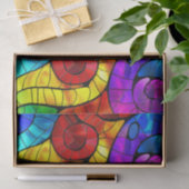 虹色エレガントステンドグラス模様 薄葉紙 (ギフト)