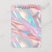 虹色エレガントフェイク箔およびグリッター エンクロージャーカード (裏面)