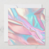 虹色エレガントフェイク箔とグリッター結婚の 招待状 (裏面)