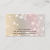 虹色エレガントホログラフィック豪華メイクアップ 名刺 (裏面)