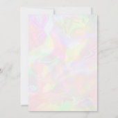 虹色エレガントホログラフィモダンー結婚の 招待状 (裏面)