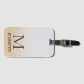 虹色エレガントモノグラパーソナライズされたム名 ラゲッジタグ (正面横)