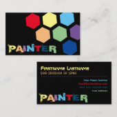 虹色エレガント六角形 名刺 (正面/裏面)