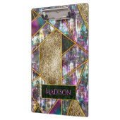 虹色エレガント幾何ガーリー物 クリップボード (左)