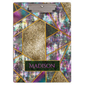 虹色エレガント幾何ガーリー物 クリップボード (正面)