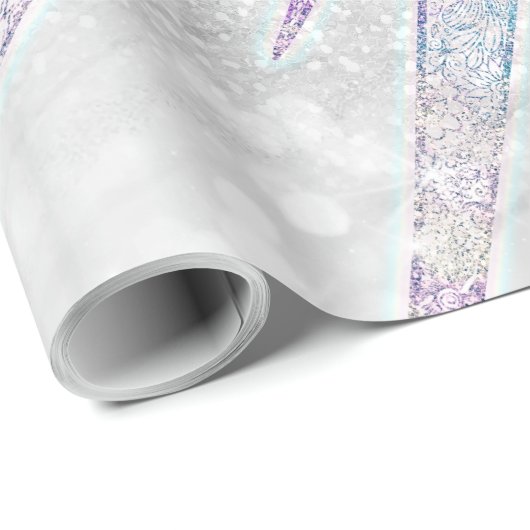 虹色エレガント日月マンダラシルバーデザイン ラッピングペーパー (ロールコーナー)