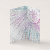 虹色エレガント日月マンダラシルバーデザイン 名刺 (内部)