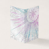 虹色エレガント日月マンダラシルバーデザイン 名刺 (外部)