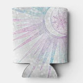 虹色エレガント日月マンダラシルバーデザイン 缶クーラー (裏面)