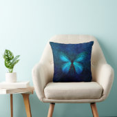 虹色エレガント青色蝶 クッション (椅子)