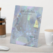 虹色エンジェルオーラクォーツクリスタルペデスタルサイン 台座サイン (インサイチュ)