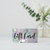 虹色エンジェルティンセルストアのギフトカード 名刺 (スタンド正面)
