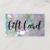 虹色エンジェルティンセルストアのギフトカード 名刺 (正面)