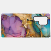 虹色オパールきらめくS22ウルトラ携帯電話用ケース SAMSUNG GALAXYケース (裏面横)