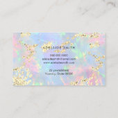 虹色オパールにフェイク関する模擬グリッター 名刺 (裏面)