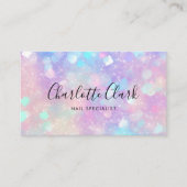 虹色オパールグリッターQRコード 名刺 (正面)