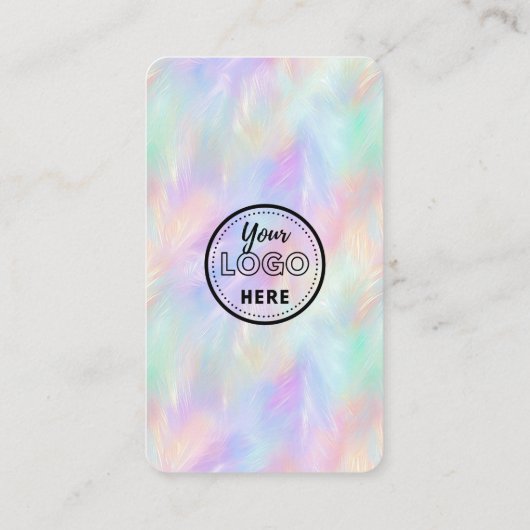 虹色オパールスタイリッシュQRコードが当社に接続 名刺 (裏面)