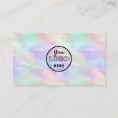 虹色オパールスタイリッシュQrコードプロフェッショナルロゴ 名刺 (裏面)