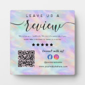 虹色オパールスタイリッシュQrコー離れドAレビュー フォトプラーク (正面)