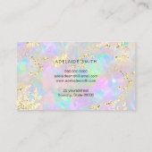 虹色オパールフェイク質上の模擬グリッター 名刺 (裏面)