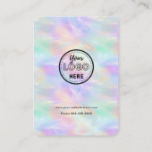 虹色オパールFacebook Instagram Tiktok QRコード 名刺 (裏面)