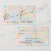 虹色オフェイクプテクスチャ参照カード 名刺 (正面/裏面)