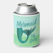 虹色オフ勤務人魚の尾パーソナライズされた部 缶クーラー (缶裏面)