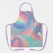 虹色カラフルのバサイケデリックかわいらしブル エプロン (正面)