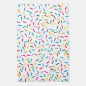 虹色カラフルまきパターン キッチンタオル (縦)