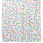 虹色カラフルまきパターン シャワーカーテン (正面)