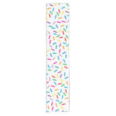 虹色カラフルまきパターン ショートテーブルランナー (正面)