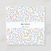 虹色カラフルまきパターン スクエア名刺 (正面)