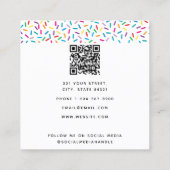 虹色カラフルまきパターン スクエア名刺 (裏面)