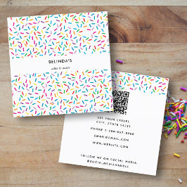 虹色カラフルまきパターン スクエア名刺