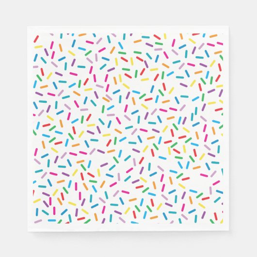 虹色カラフルまきパターン スタンダードランチョンナプキン (正面)