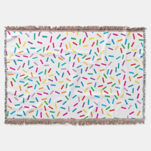 虹色カラフルまきパターン スローブランケット (正面)