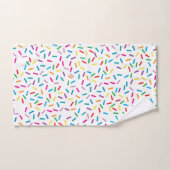 虹色カラフルまきパターン バスタオルセット (ハンドタオル)