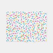 虹色カラフルまきパターン フリースブランケット (正面(横))