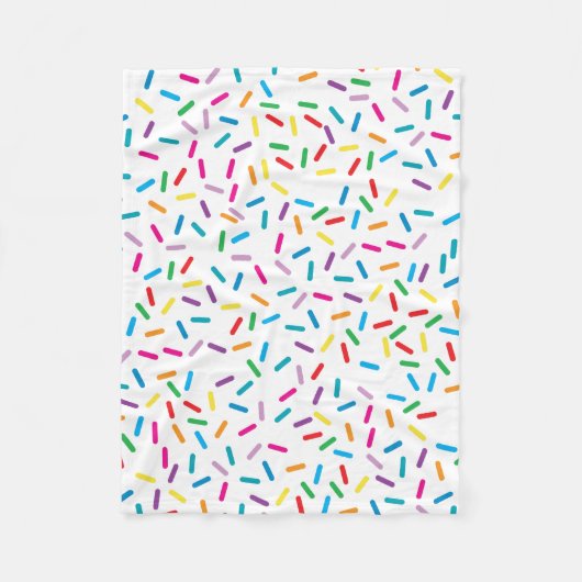 虹色カラフルまきパターン フリースブランケット (正面)