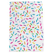 虹色カラフルまきパターン ミディアムペーパーバッグ (裏面)