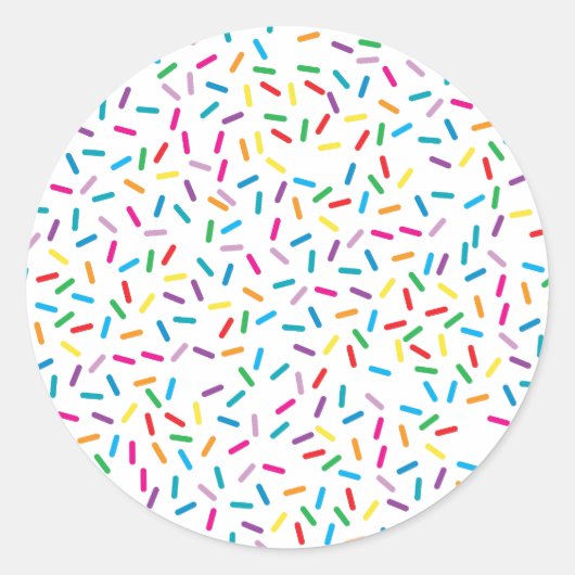 虹色カラフルまきパターン ラウンドシール (正面)
