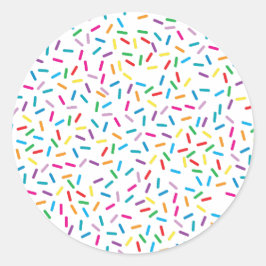 虹色カラフルまきパターン ラウンドシール