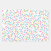 虹色カラフルまきパターン ラッピングペーパーシート (正面3)