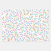 虹色カラフルまきパターン ラッピングペーパーシート (正面2)