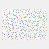 虹色カラフルまきパターン ラッピングペーパーシート (正面)